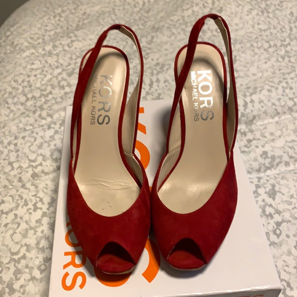 Michael Kors Peep Toe Slingback Shoes